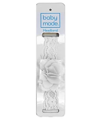 Baby Mode Girls 2 Piece Aqua Floral Romper with Tulle Over Skirt and Matching Headband