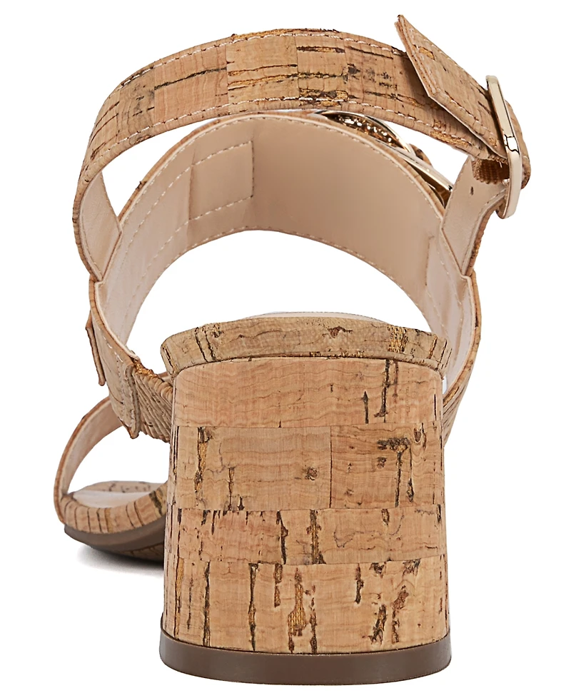 Jones New York Women's Yahssa Buckled Block Heel Dress Sandals