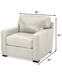 Radley 38" Leather Chair, Created for Macy's