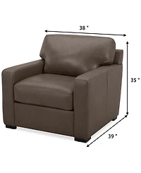 Radley 38" Leather Chair, Created for Macy's