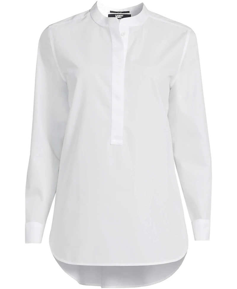 Lands' End Women's No Iron Banded Collar Popover Shirt