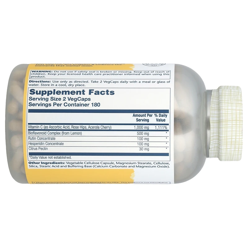 Solaray Buffered Super Bio Vitamin C - 360 VegCaps