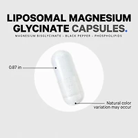 Codeage Liposomal Magnesium Glycinate Supplement - Magnesium Bisglycinate Pills - BioPerine Black Pepper - Liposomal Delivery