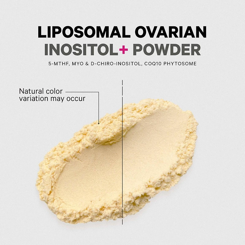 Codeage Liposomal Ovarian Inositol Powder - Myo-Inositol & D-Chiro-Inositol 40:1 Blend, Folate 5-mthf, CoQ10, Pte & Wild Blueberry - 2-Month Supply