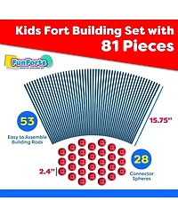 Power Your Fun Fun Forts Kids Tent for Kids - 81 Pack