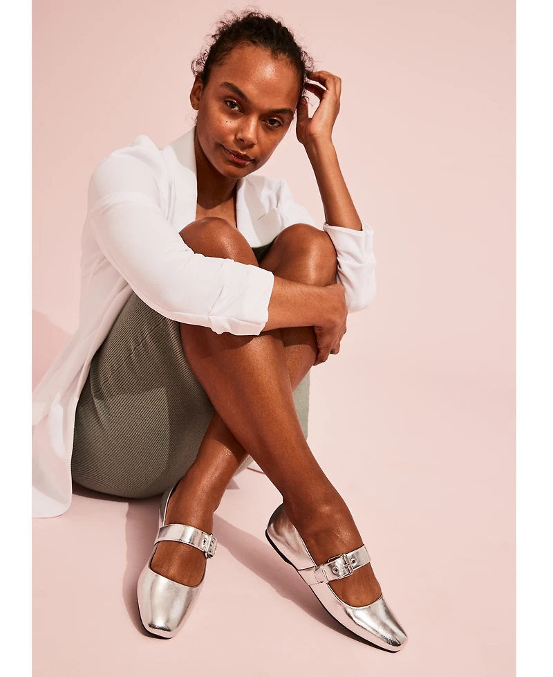 Dv Dolce Vita Women's Mellie Buckle Strap Mary Jane Flats