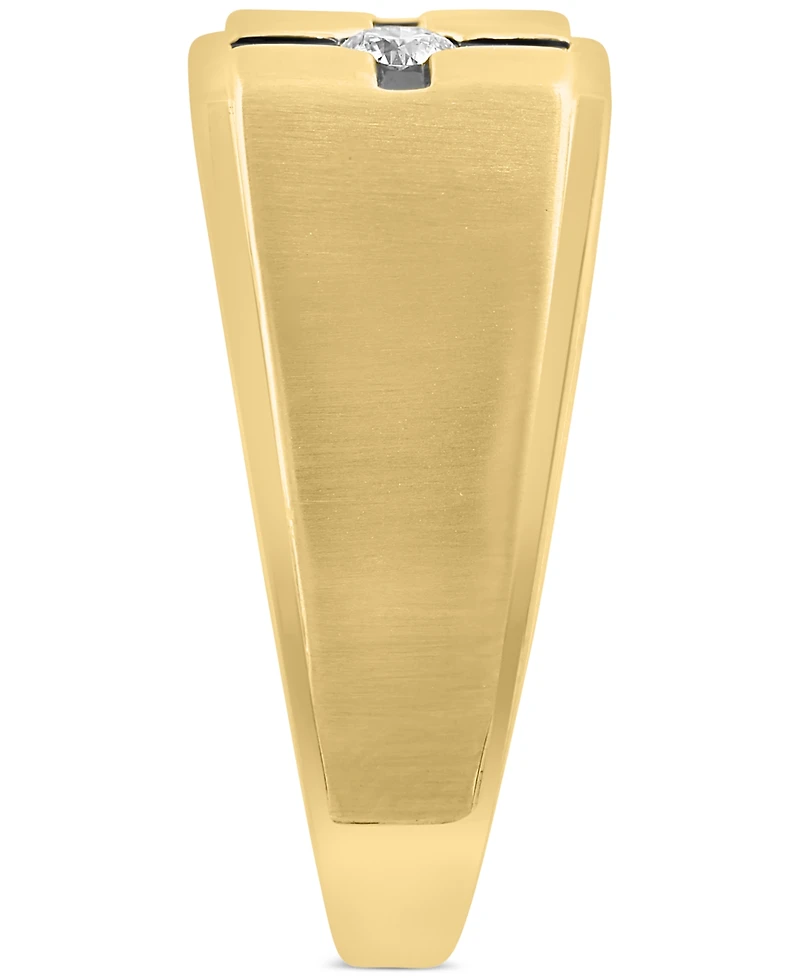 Effy Men's Diamond East-West Cross Ring (1/6 ct. t.w.) in 14k Gold