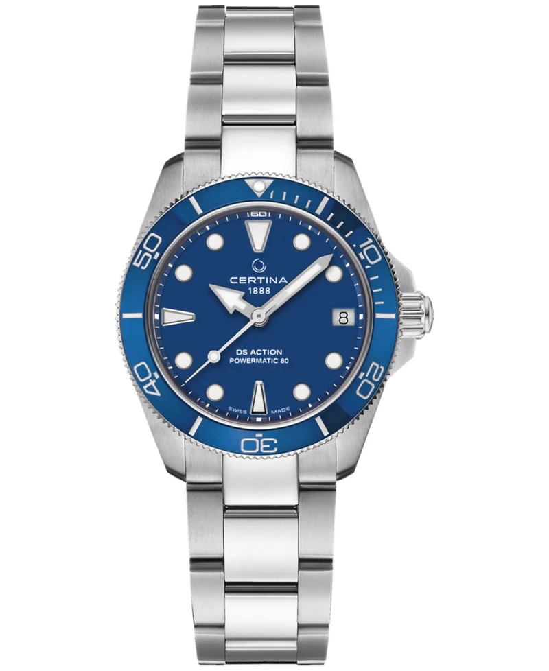 Certina Women's Swiss Automatic Ds Action Stainless Steel Bracelet Watch 35mm