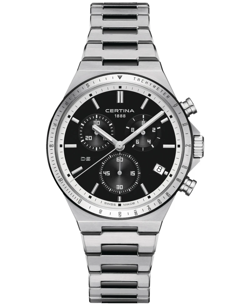 Certina Men's Swiss Chronograph Ds-7 Stainless Steel Bracelet Watch 41mm