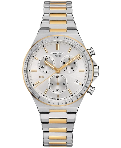 Certina Men's Swiss Chronograph Ds-7 Two-Tone Stainless Steel Bracelet Watch 41mm