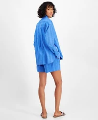 On 34th Womens Embroidered Shirt Shorts Created For Macys