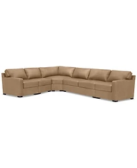 Radley 148" 5-Pc. Leather Wedge L Shape Modular Sectional, Created for Macy's