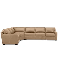 Radley 148" 5-Pc. Leather Wedge L Shape Modular Sectional, Created for Macy's