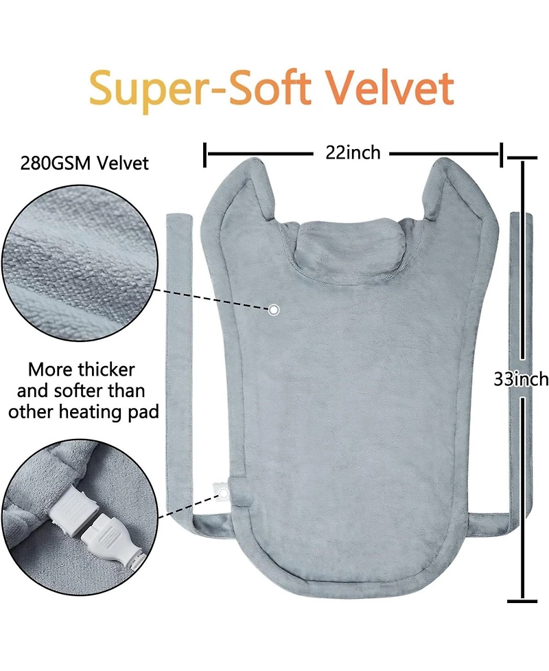 Caromio Weighted Electric Heating Pad for Neck and Shoulders, 22"x33"