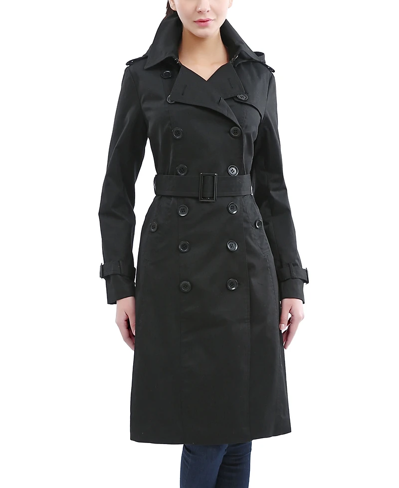 kimi + kai Women's Kayla Water Resistant Hooded Trench Coat