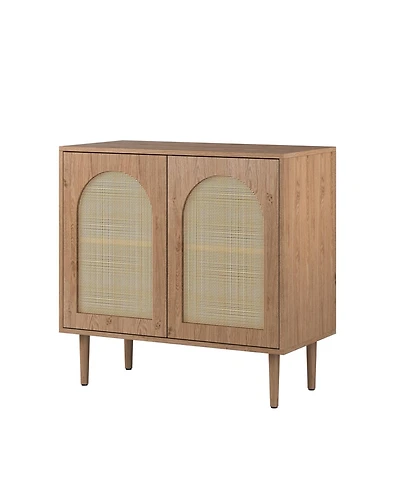 Broyles Contemporary Accent Cabinet with Wood Legs