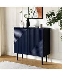 Halprin Modern Elegance Accent Cabinet with Wooden Legs