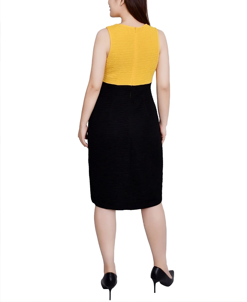 Ny Collection Petite Lace-Detail 2 Piece Textured Knit Dress Set