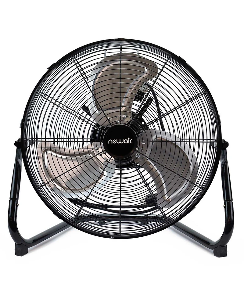 Newair 18" High-Velocity Industrial Floor Fan, Heavy Duty Metal Fan, Adjustable Tilt and 3 Speeds up to 4012 Cfm, Rotatory Switch | Garage Fan for Ind