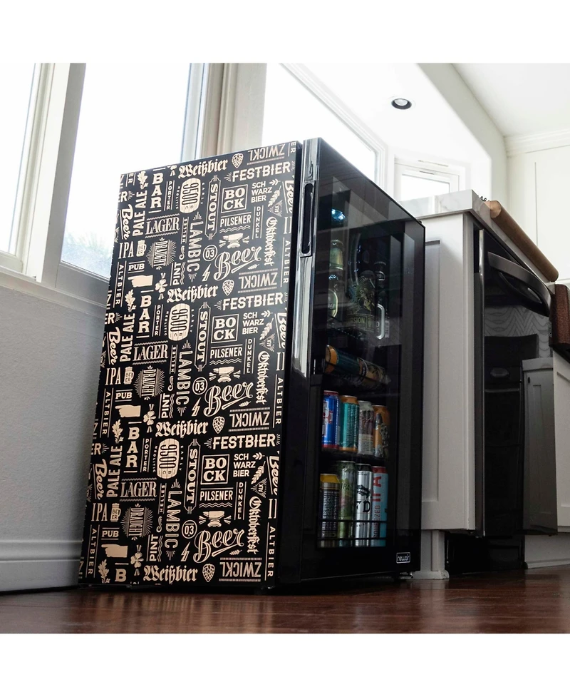 Newair "Beers of the World" 126 Can Beer and Beverage Fridge with SplitShelf