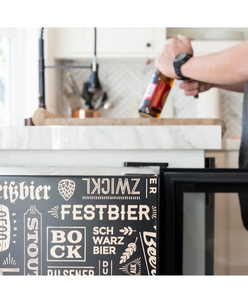 Newair "Beers of the World" 126 Can Beer and Beverage Fridge with SplitShelf