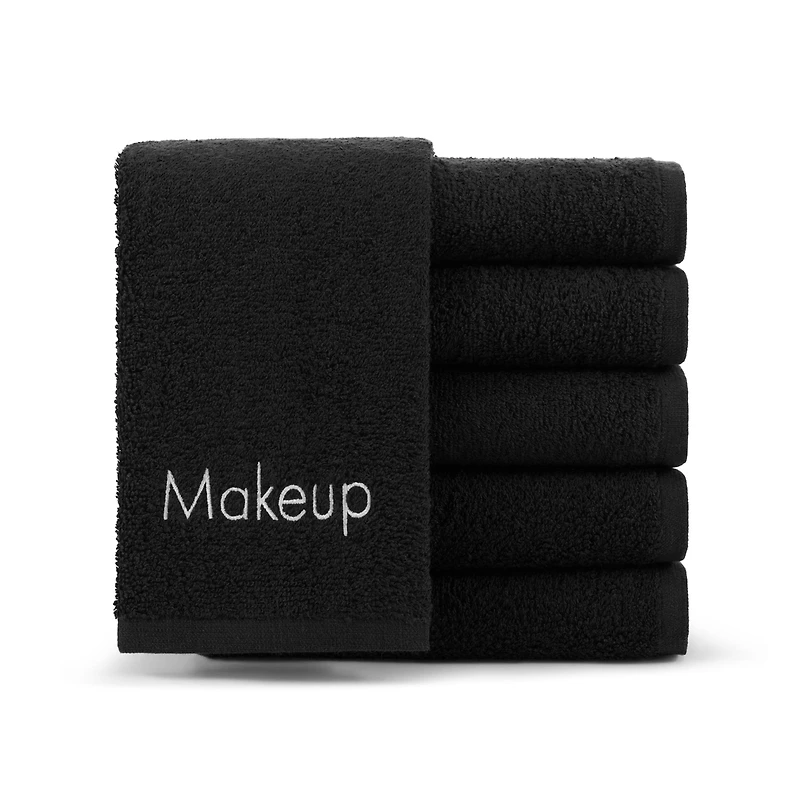 Embroidered Makeup Remover Towels (Pack of 6), 11x17 in., Color Options, 100% Cotton Fingertip