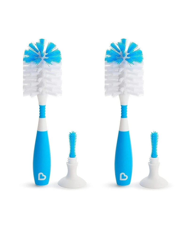 Munchkin Bristle Bottle Brush, Blue, 2 Pack