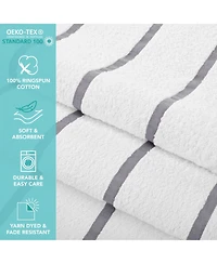 Arkwright Home Las Rayas Beach Towels (4 Pack), 30x60 in., Striped Color Options, 100% Soft Cotton