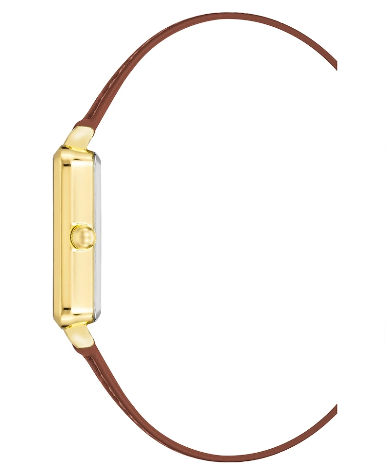 Anne Klein Women's Quartz Brown Leather Band Watch, 24mm