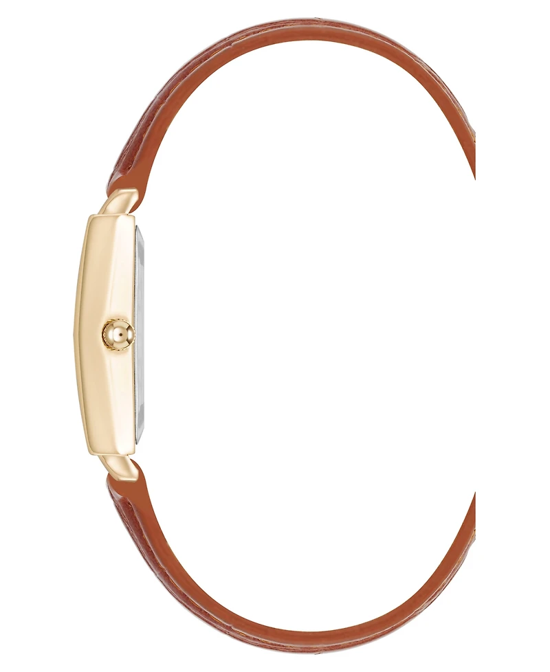 Anne Klein Women's Quartz Brown Leather Band Watch, 21mm