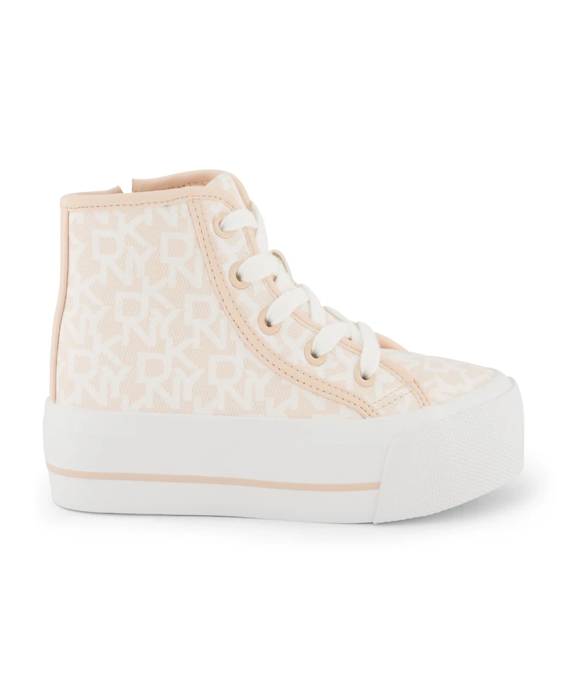 Dkny Little and Big Girls Katie Tall Platform High Top Sneaker