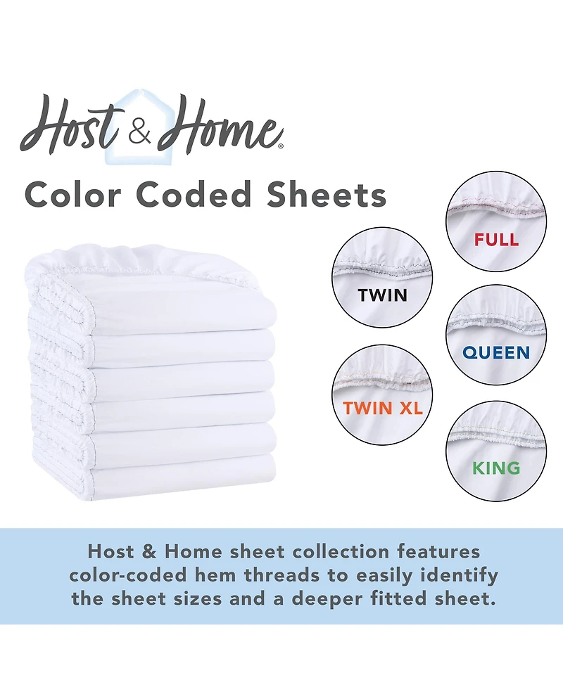 Host & Home Bulk Fitted Microfiber Sheets