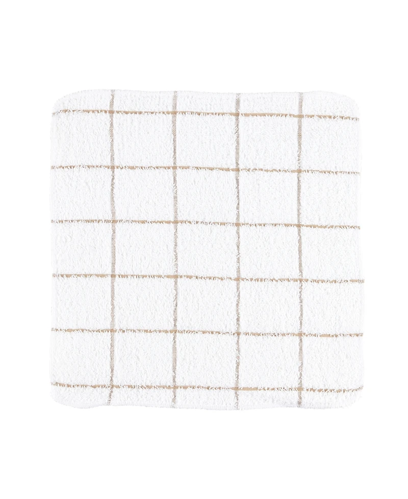 Arkwright Home Cotton Kitchen Dishcloths (12 Pack, 12x12 in.) Windowpane Stripes