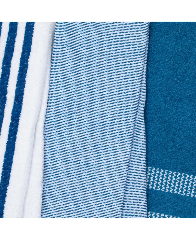Sloppy Chef Premium Weave Yarn Dyed Kitchen Towels (Pack of 6), 100% Cotton, 16 x 26