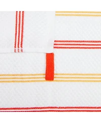 Sloppy Chef Premier Cotton Dishcloths (12 Pack), Striped Pattern, 100% Cotton, 13x13 Absorbent Kitchen Cleaning Dish Towels