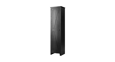Slickblue Linen Tower Bathroom Storage Cabinet Tall Slim Side Organizer with Shelf
