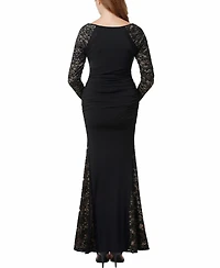 kimi + kai Maternity Lace Trim Mermaid Maxi Dress