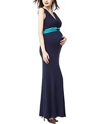 kimi + kai Maternity Colorblock Nursing Maxi Dress