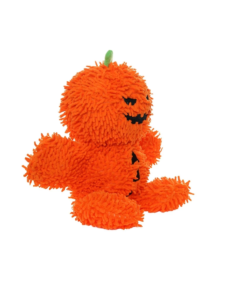 Mighty Microfiber Ball Med Pumpkin Man, Durable Squeaky Halloween Dog Toy