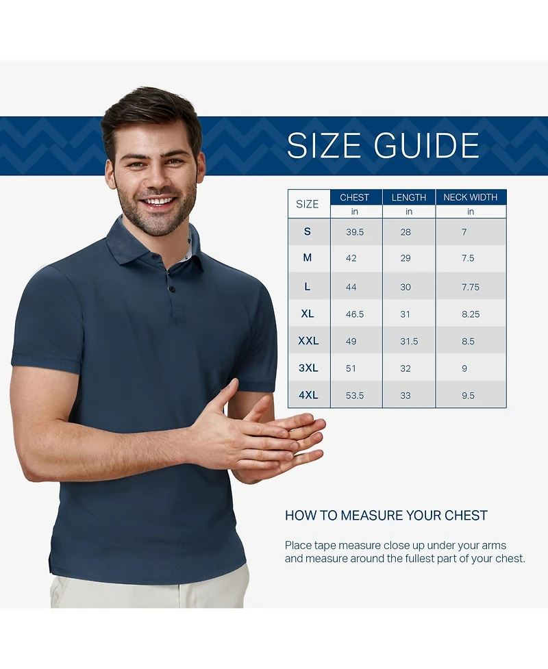 Men's Designer Golf Polo Shirt - 3 Pack
