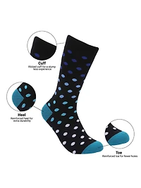 Mio Marino Men's Sharp Twilight Dress Crew Socks 6 Pack