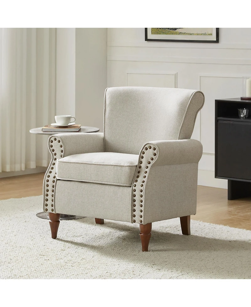 Hulala Home Iuppiter Traditional Armchair with Turned Legs