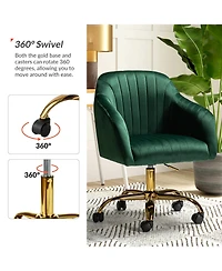 Velvet Home Office Desk Chair Height Adjustable