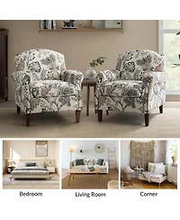 Gianluca Traditional Armchair with Nailhead Trims