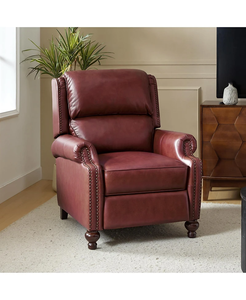 Franco Genuine Leather Manual Recliner