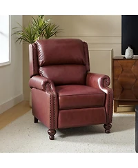Franco Genuine Leather Manual Recliner