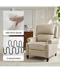 Franco Genuine Leather Manual Recliner
