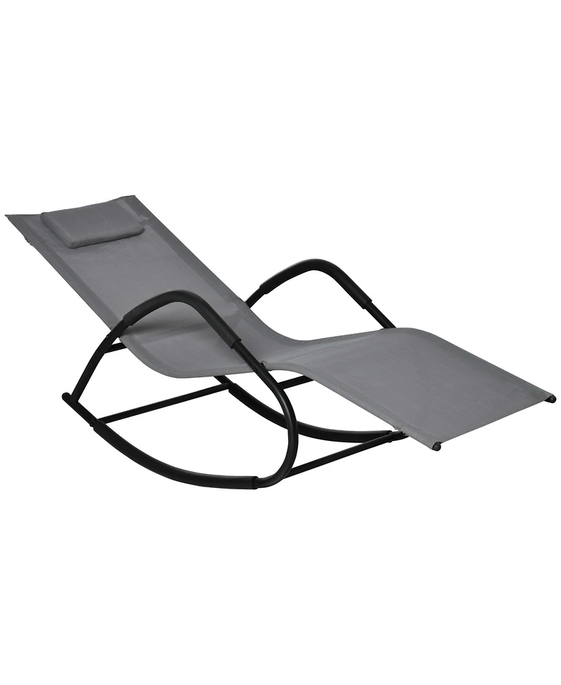 Outsunny Rocking Chair for Sunbathing, Lawn, Garden or Pool,