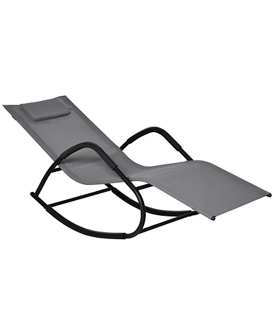 Outsunny Rocking Chair for Sunbathing, Lawn, Garden or Pool,