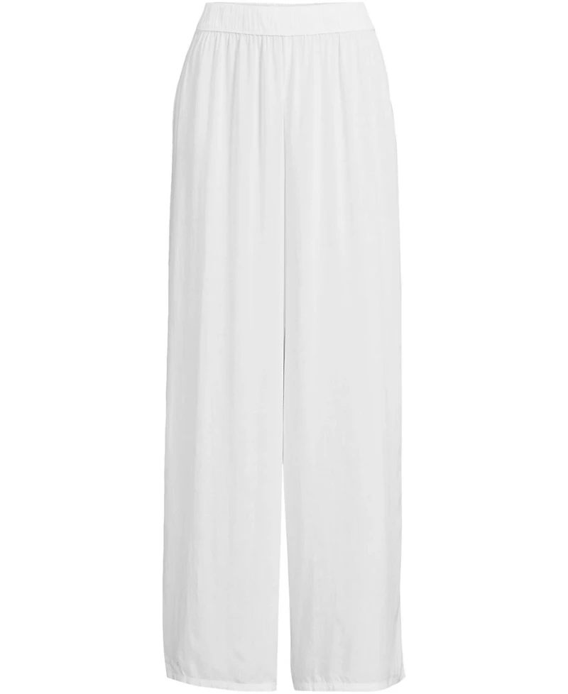 Lands' End Plus Size Sheer Oversized Swim Cover-up Pants